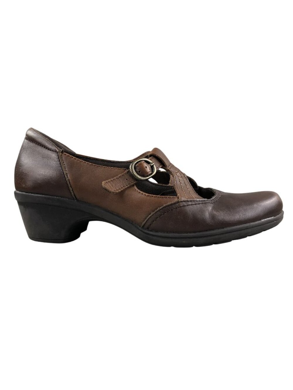 Earth Origins Women's Size 10M Regina Brown Leather Closed Toe Mary Jane Pumps